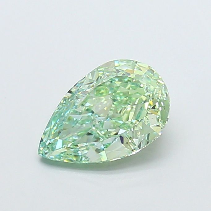 IGI LG720547365 - Pear 2.68ct Fancy Vivid Green VS1 EX EX None