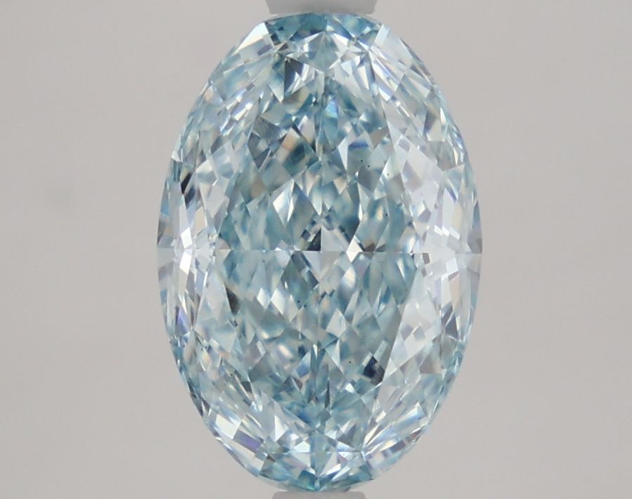IGI LG763618918 - Oval 2.32ct Fancy Vivid Greenish Blue VS1 EX EX None