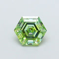LG700518360 - Hexagonal 1.02ct Fancy Vivid Green VS1 EX EX None