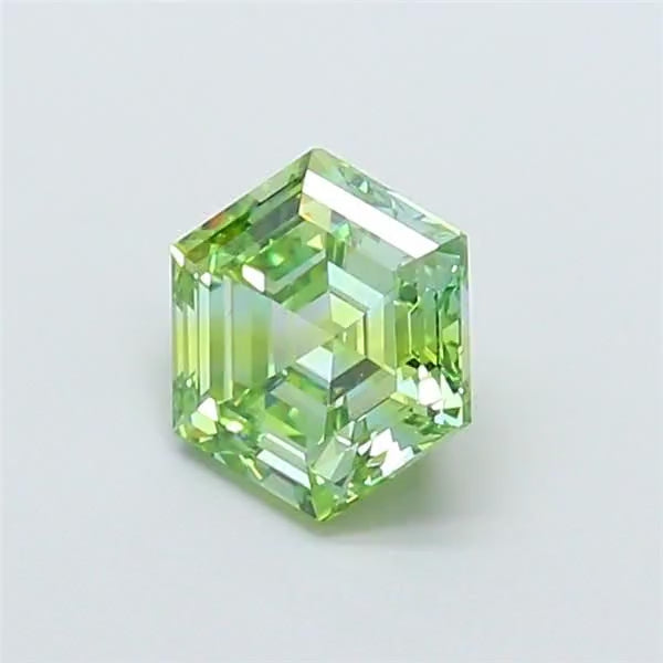 LG700518360 - Hexagonal 1.02ct Fancy Vivid Green VS1 EX EX None