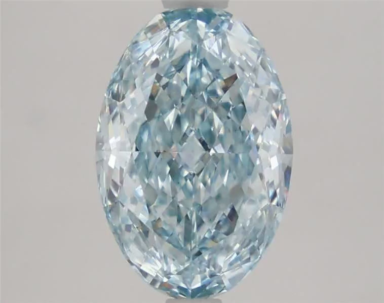 IGI LG763618918 - Oval 2.32ct Fancy Vivid Greenish Blue VS1 EX EX None